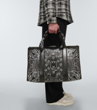 Amiri - Banana-embroidered leather travel bag