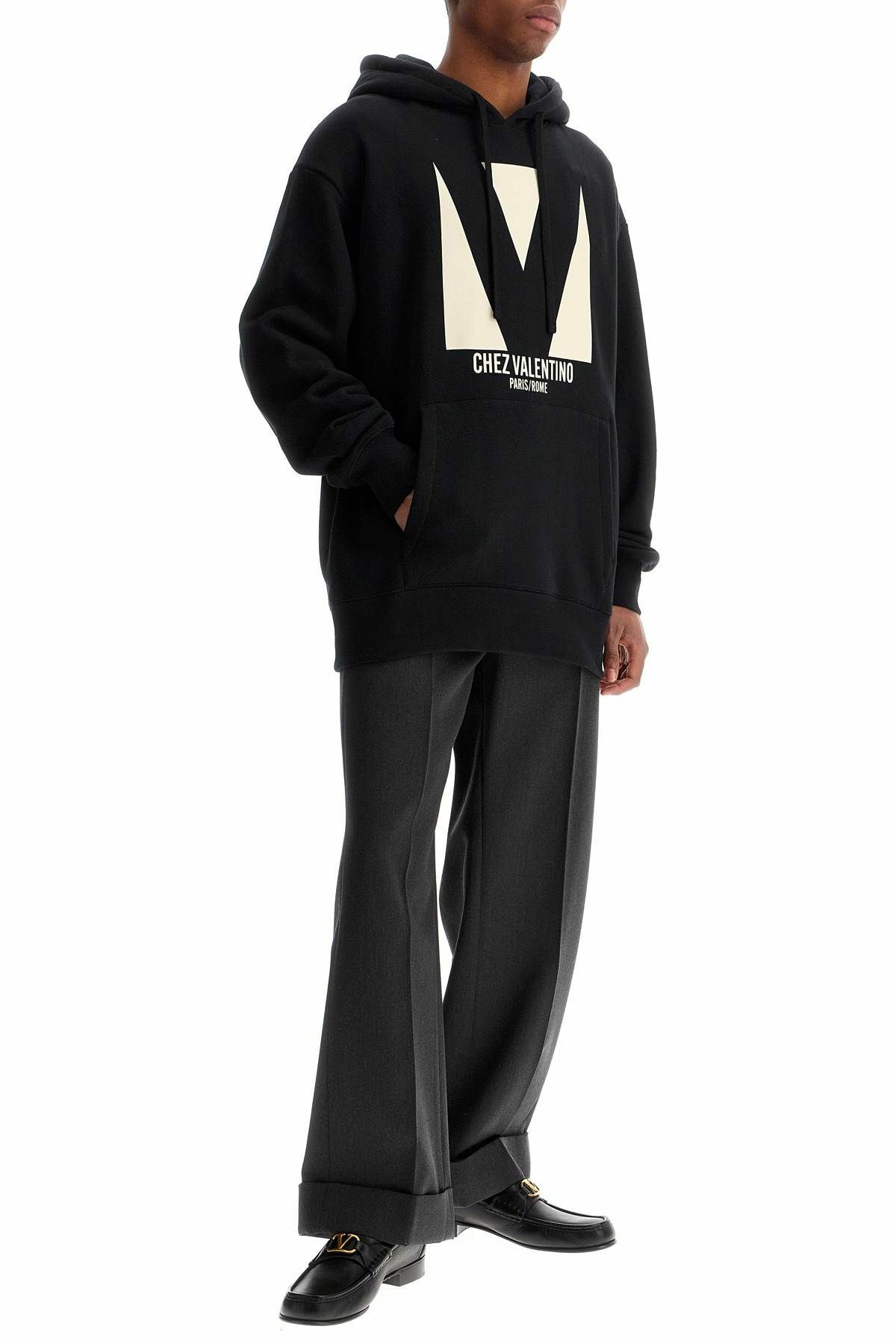 VALENTINO GARAVANI chez valentino oversized hoodie Black