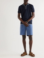 Orlebar Brown - Maurice Striped Cotton Polo Shirt - Blue