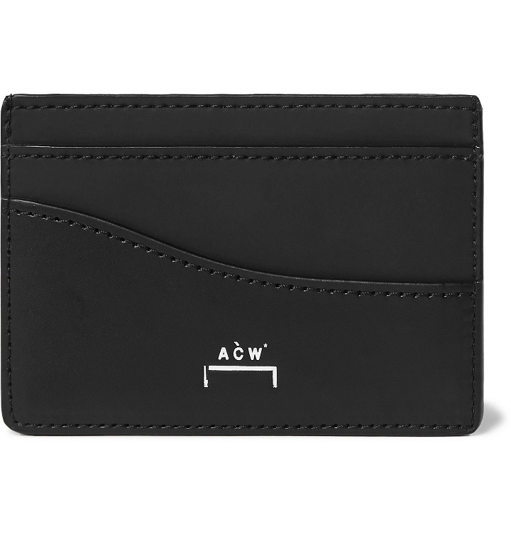 Photo: A-COLD-WALL* - Logo-Print Leather Cardholder - Black