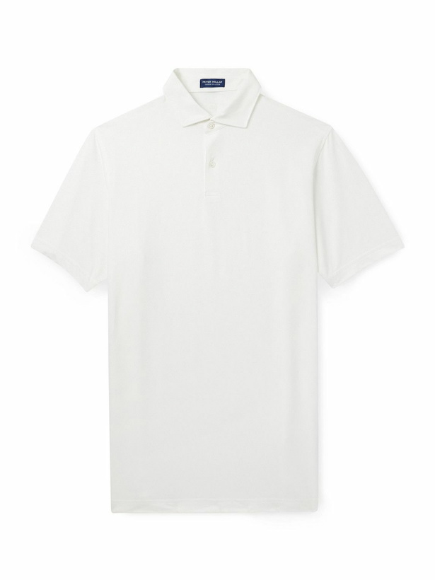 Photo: Peter Millar - Albatross Pima Cotton-Blend Piqué Polo Shirt - White