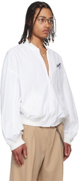 WILLY CHAVARRIA White Track Bomber Jacket