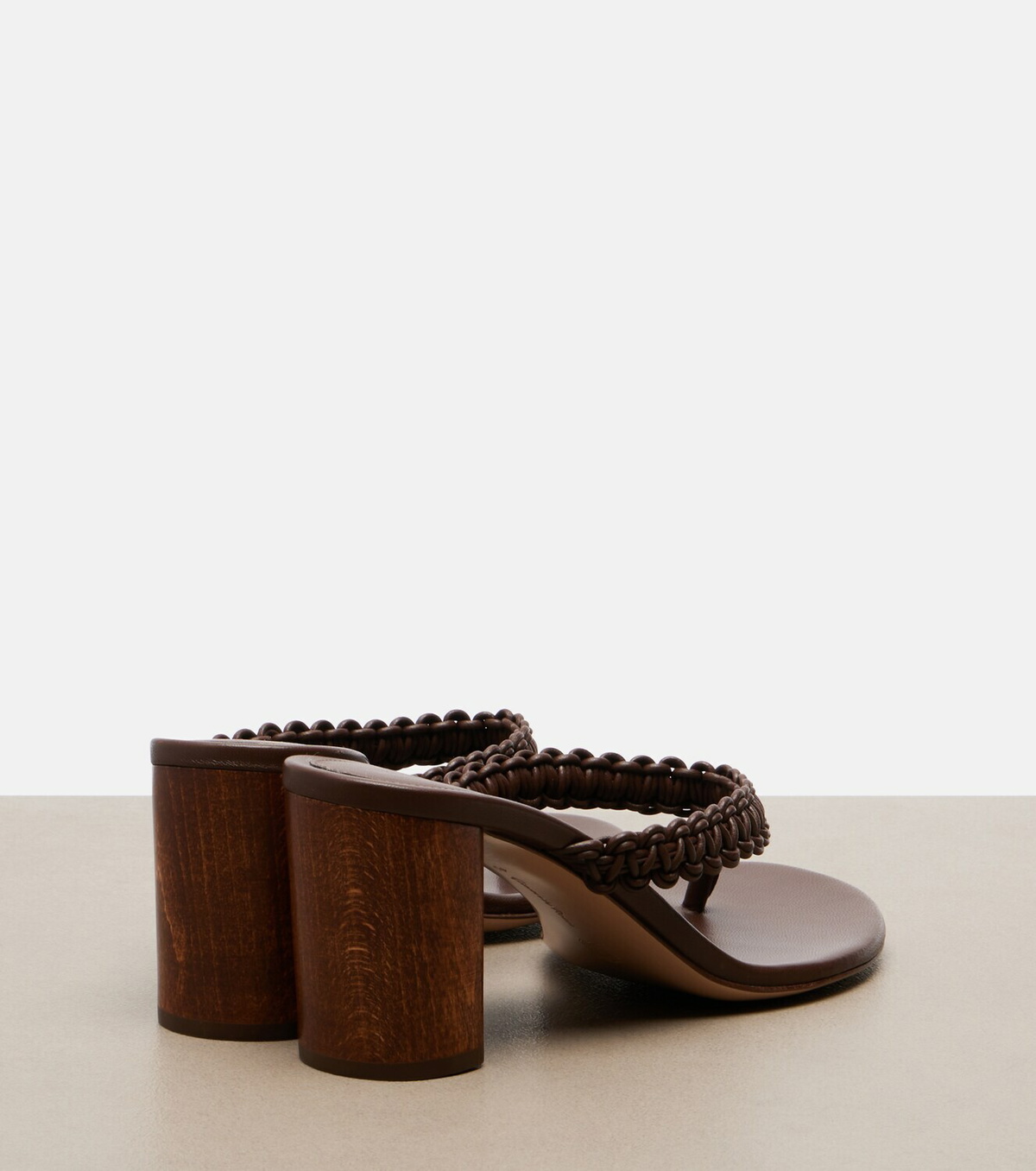 Gianvito Rossi Braided leather thong sandals