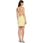 Versace Yellow Silk Crêpe Marocaine Strapless Minidress