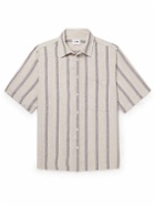 NN07 - Hans 5220 Striped Linen Shirt - Neutrals