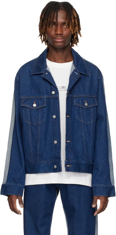 Photo: MM6 Maison Margiela Navy Sports Denim Jacket