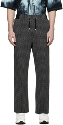 Balmain Black Jacquard Lounge Pants