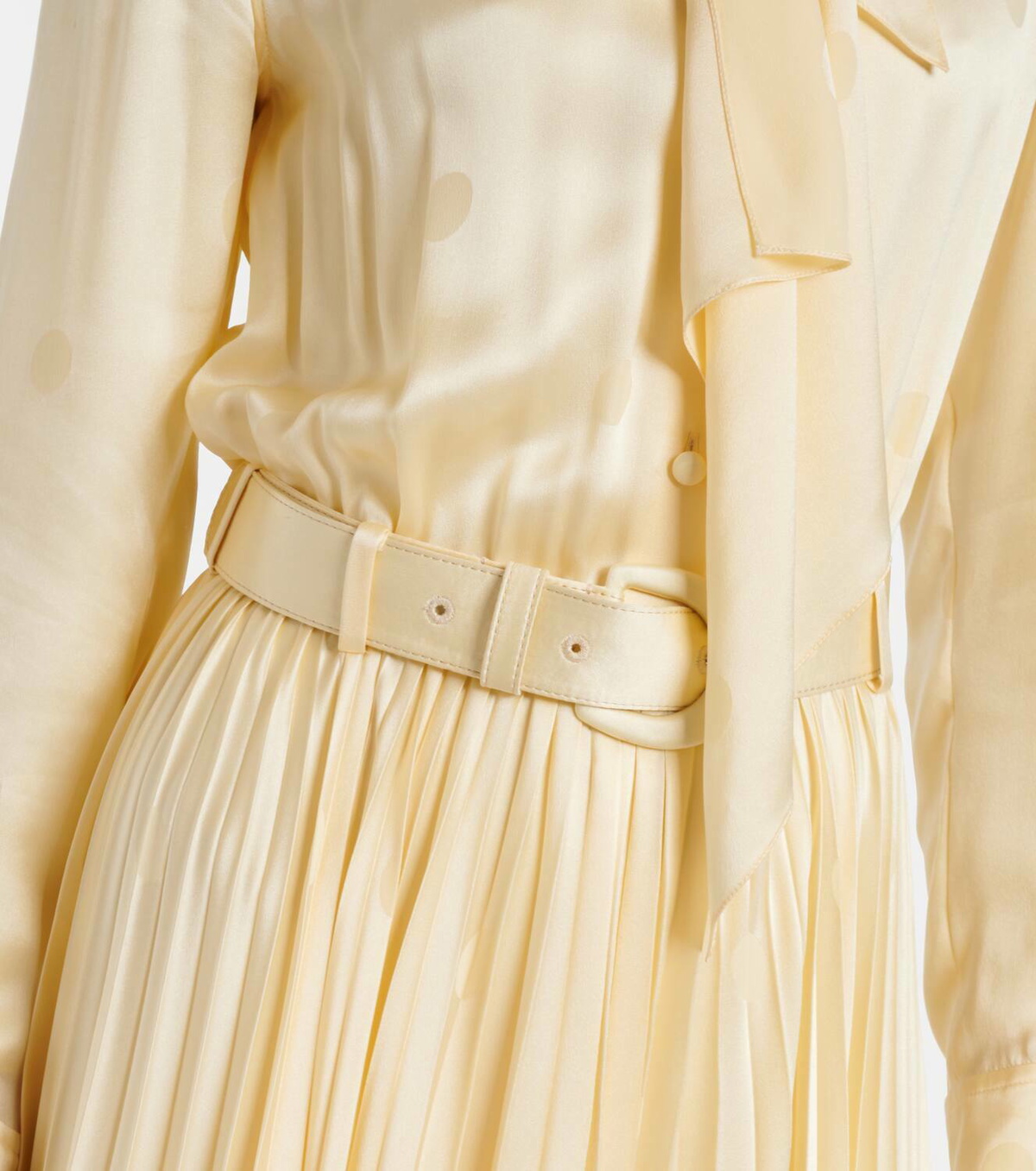 Balenciaga Bow-detail lace-up silk midi dress