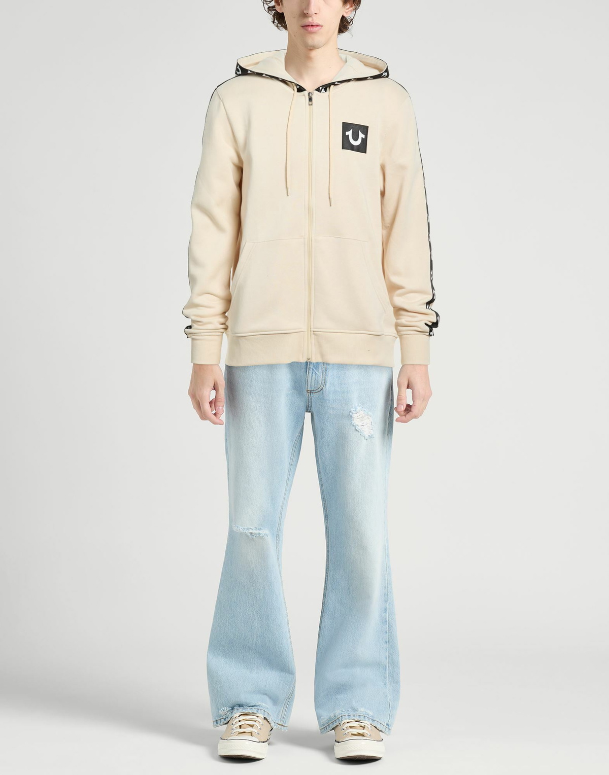 True Religion Mens Sweatshirt Cream