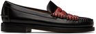 Random Identities Black & Red Sebago Edition Double Penny Dan Loafers