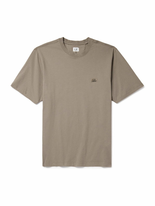 Photo: C.P. Company - Logo-Embroidered Cotton-Jersey T-Shirt - Brown