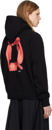 sacai Black 'geoff sacai' Print Hoodie
