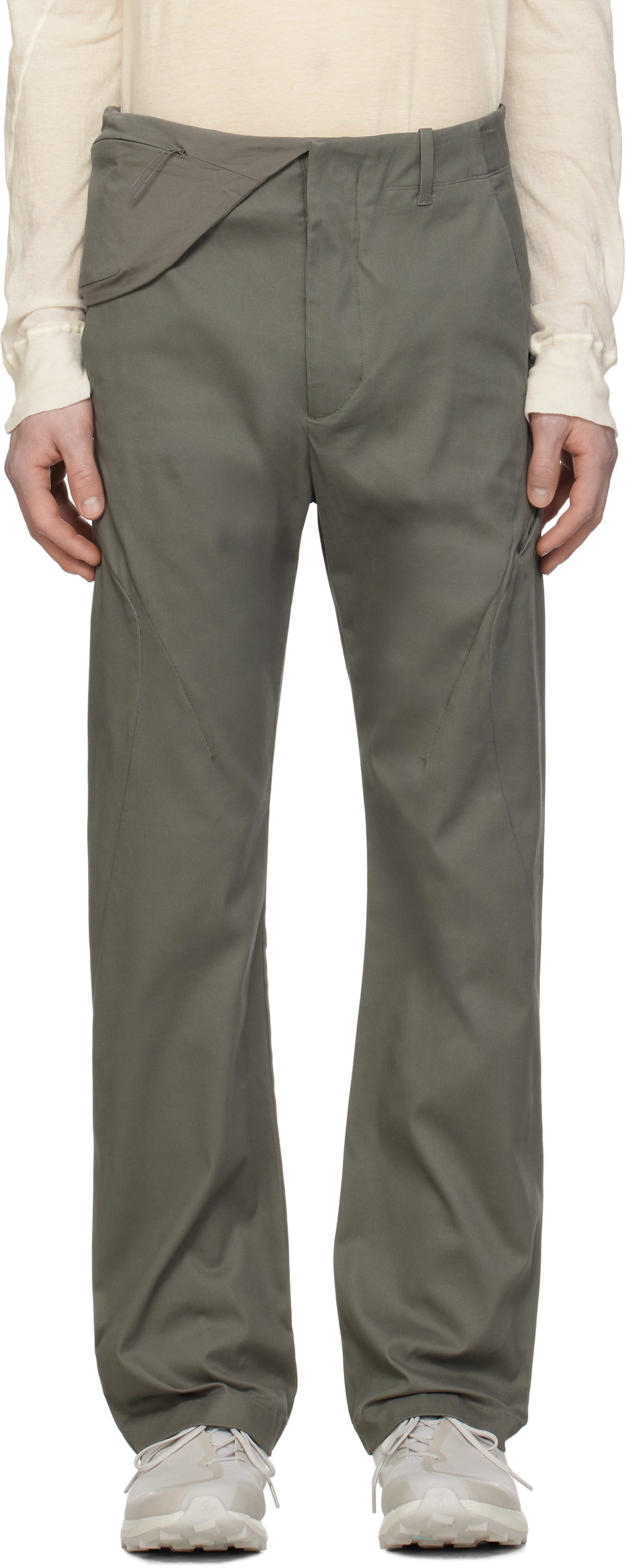 POST ARCHIVE FACTION (PAF) Khaki 8.0 Right Technical Trousers Post