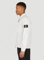 Compass Patch Overshirt Jacket in White