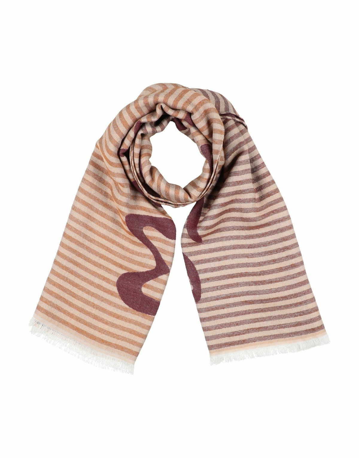 Manila Grace Womens Scarf in Beige
