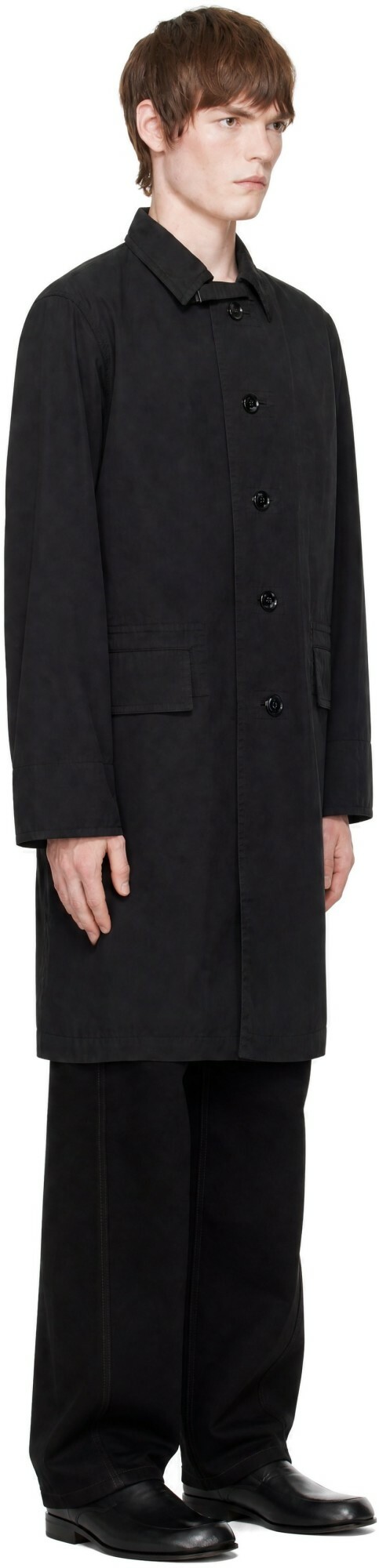 LEMAIRE Black Twill Rain Jacket