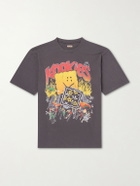 KAPITAL - Buster Peckish Bowy Printed Cotton-Jersey T-Shirt - Black