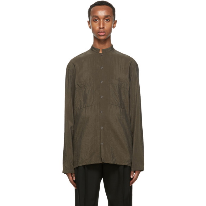 Lemaire Brown Dry Silk Shirt Lemaire