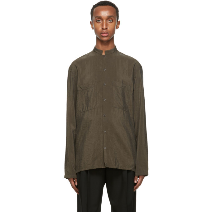 Photo: Lemaire Brown Dry Silk Shirt