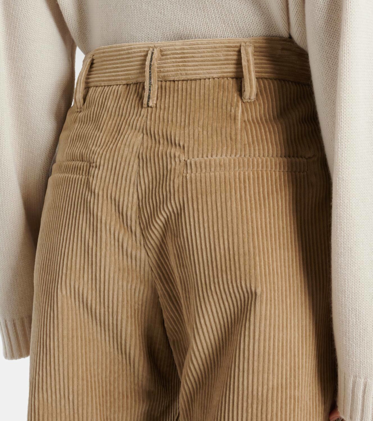 Brunello Cucinelli High-rise cotton cropped pants