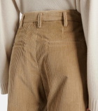 Brunello Cucinelli High-rise cotton cropped pants