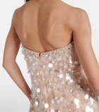 Carolina Herrera Sequined bustier gown