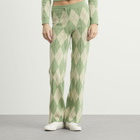 House Of Sunny Women's Argyle Lounge Pant in Matcha