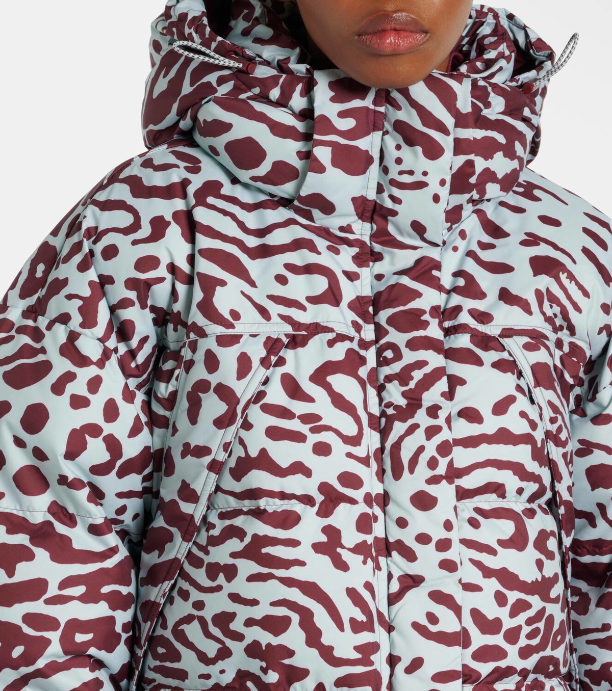 Adidas by Stella McCartney TrueNature leopard-print puffer jacket