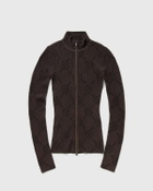 Daily Paper KNITTED MONOGRAM CARDIGAN Brown Womens Zippers & Cardigan