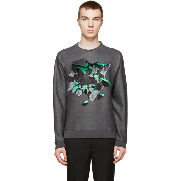 Photo: Christopher Kane Grey Embroidered Wallbreak Sweatshirt