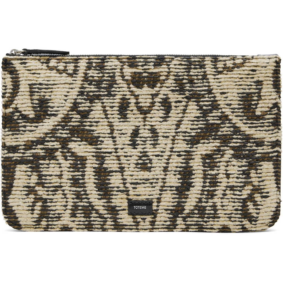 TOTEME Beige & Black Threefold Paisley Clutch
