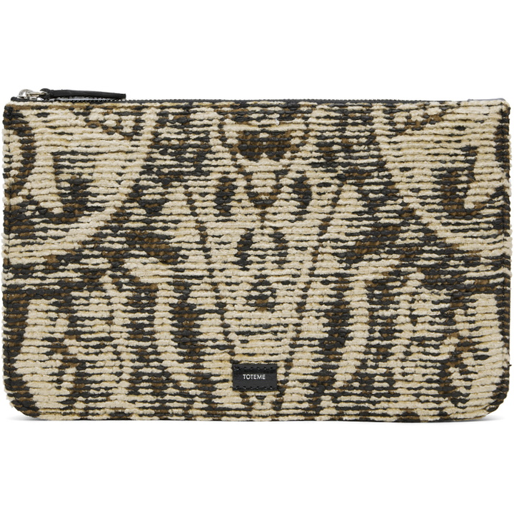 Photo: TOTEME Beige & Black Threefold Paisley Clutch