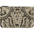 TOTEME Beige & Black Threefold Paisley Clutch
