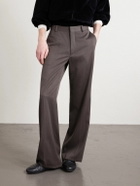 CELINE - Ethan Wide-Leg Wool-Gabardine Trousers - Brown
