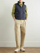 Valstar - Stretch-Jersey Trimmed Padded Shell Gilet - Blue