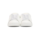 Saint Laurent White and Blue Court Classic SL/01 Lips Sneakers