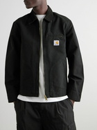 Carhartt WIP - Detroit Corduroy-Trimmed Organic Cotton-Canvas Jacket - Black