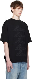 We11done Black 'WELLDONE' Front Logo T-shirt