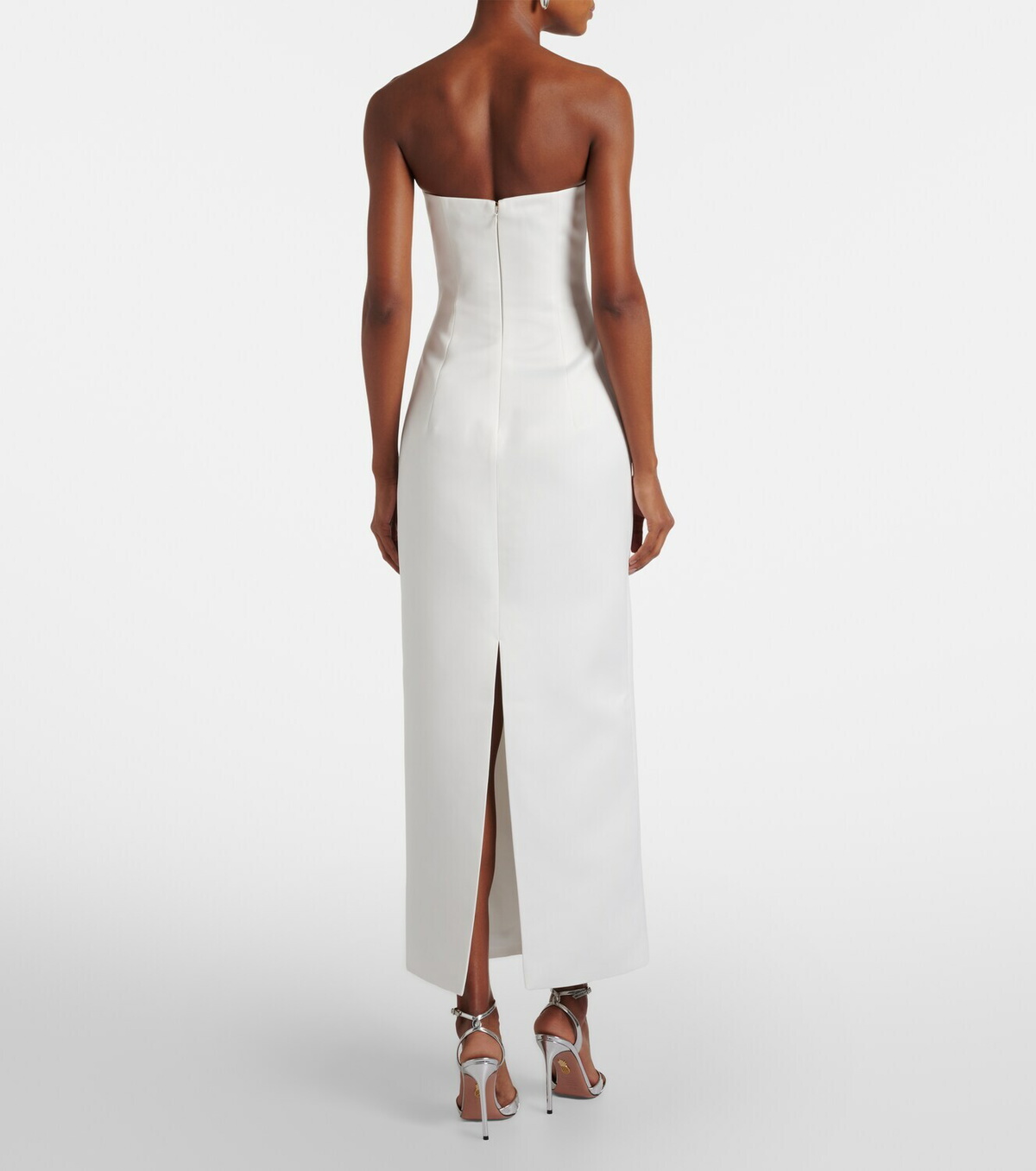 Leo Lin Rayna floral-appliqué bustier dress