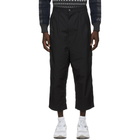 Comme des Garcons Homme Black Cotton Duck Trousers