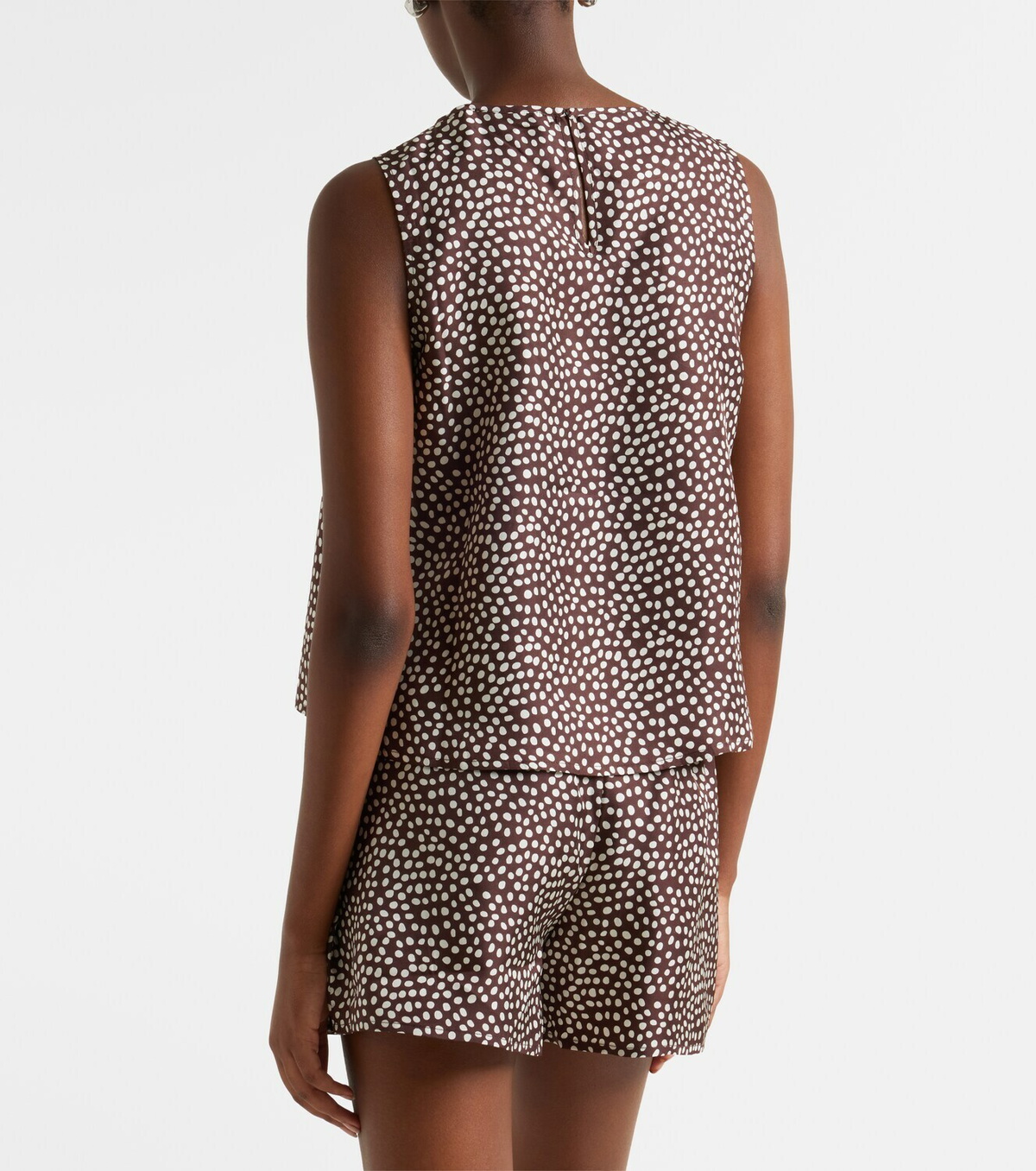 Asceno Sofia silk twill tank top
