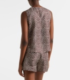 Asceno Sofia silk twill tank top