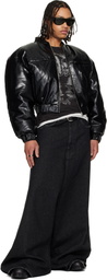 LU'U DAN Black Drop Crotch Jeans