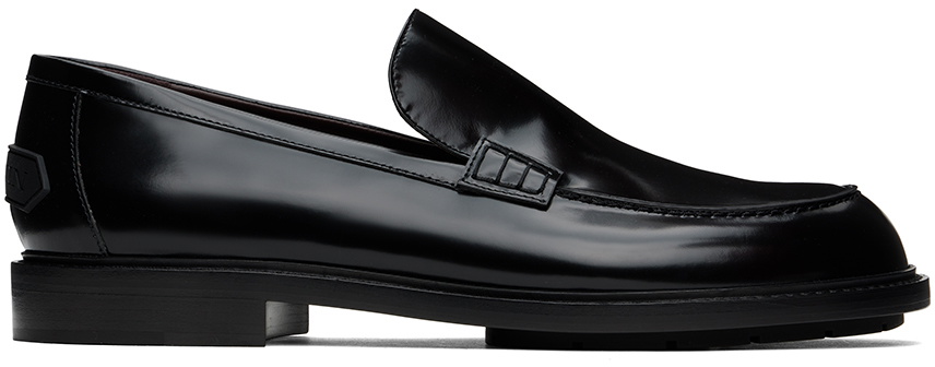 Lanvin Black Spinto Glossy Leather Loafers Lanvin display picture 2