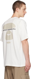 AAPE by A Bathing Ape Off-White Printed T-Shirt