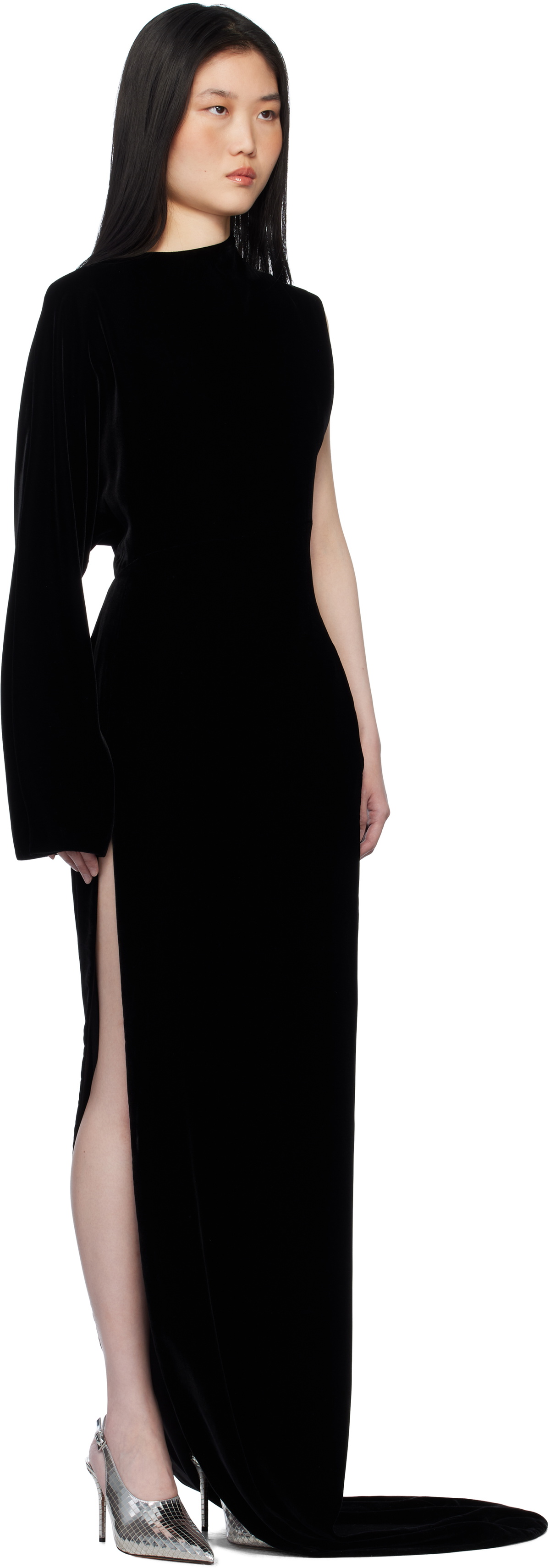 alaia maxi dress ALAÏA Lower skirt is sheer. Alaïa Off-shoulder maxi dress ALAÏA