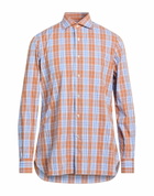 Isaia Mens Shirt in Rust