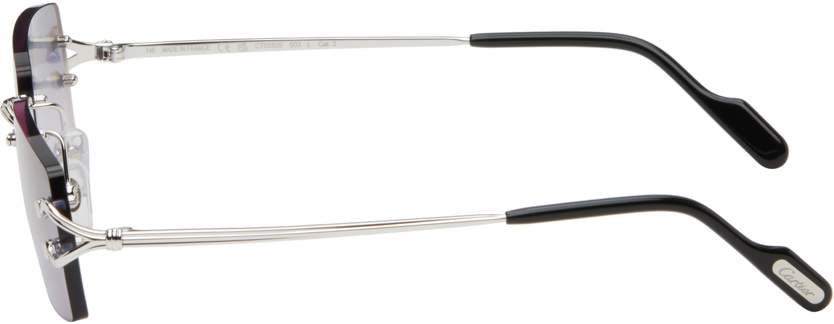 Cartier Silver Signature C de Cartier Sunglasses SIGNATURE C DE CARTIER SUNGLASSES | eBay main image 2
