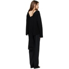 St. Agni Black Milano Knit Scarf Sweater