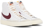 Nike White & Red Blazer Mid '77 Vintage Sneakers